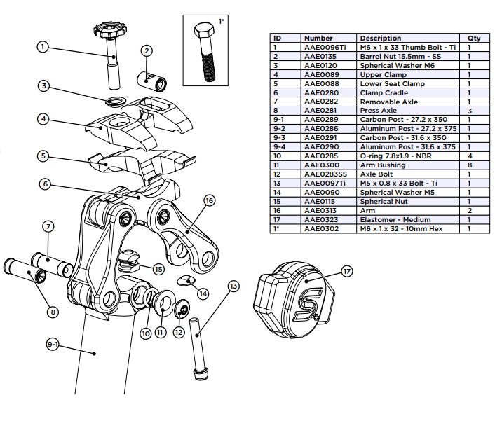 Seatpost Parts & Accessories - Cane Creek Cycling Components