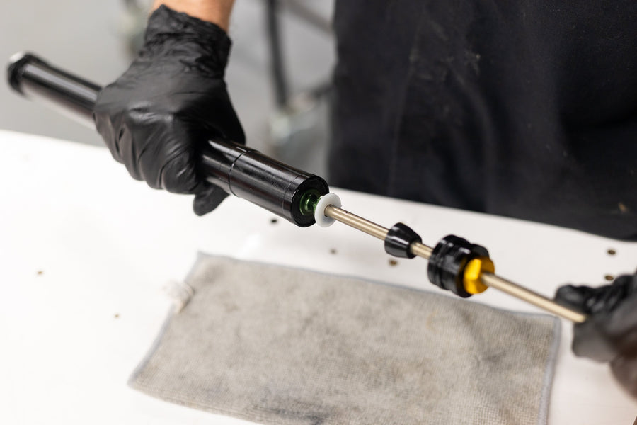 Inserting shaft assembly into air cartridge